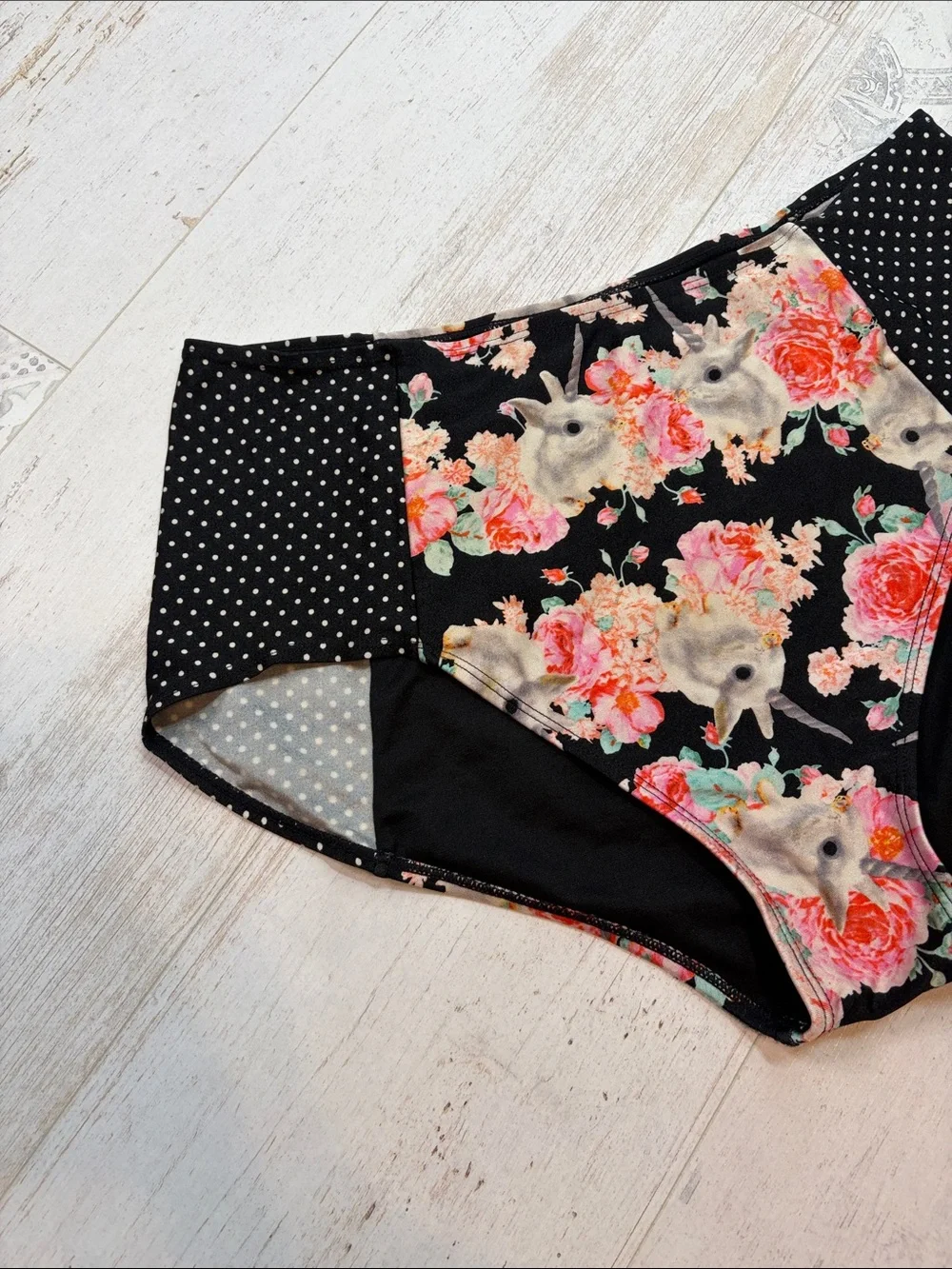 Iron Fist Buns and Roses High Waist Bikini Bottoms Size XL